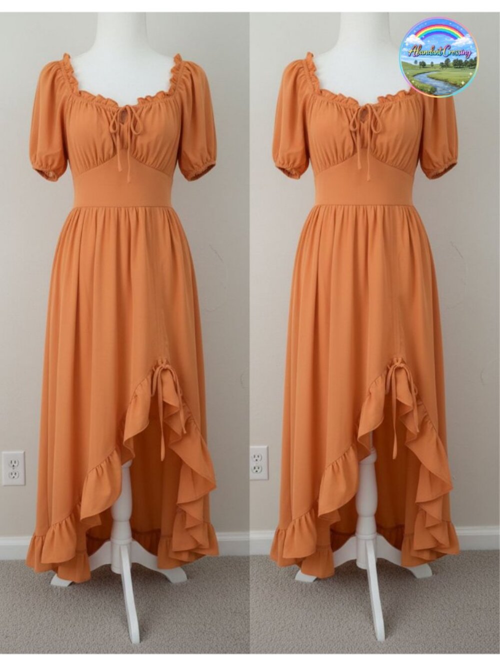 Renaissance Corset Dress High Low Peasant Victorian Halloween Costume